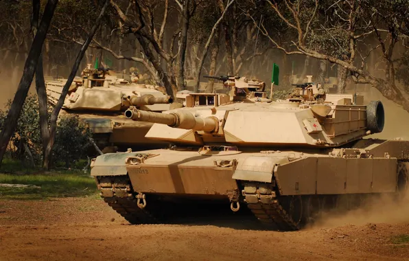 Картинка Австралия, танк, американский, Abrams, абрамс