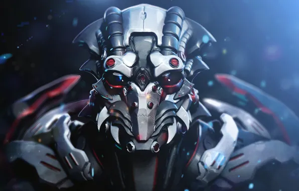 Робот, Лицо, Арт, Фантастика, Characters, Creatures, Mecha, Kenny Carmody