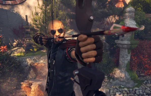 Воин, лук, стрела, Shadow Warrior, прицеливание