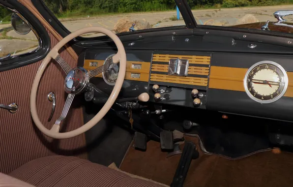 Панель приборов, торпедо, ретро автомобили, Sedan, 1939, retro cars, Custom Supercharged, Graham Model 97