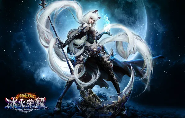 Девушка, магия, игра, аниме, арт, forsaken world
