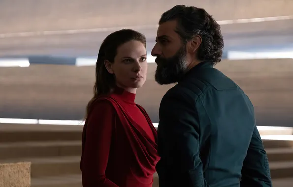 Фантастика, фильм, кадр, Dune, Дюна, Оскар Айзек, Oscar Isaac, Rebecca Ferguson