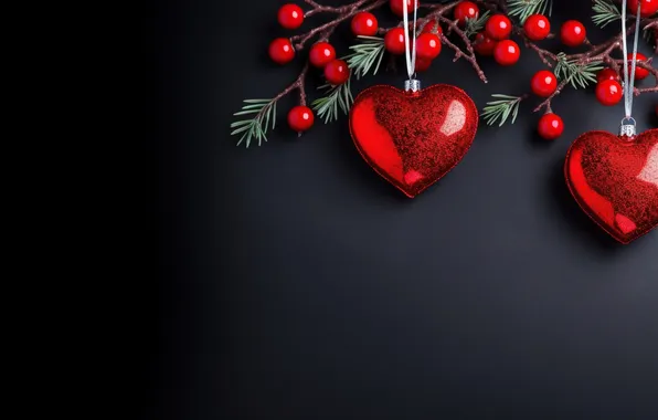 Картинка любовь, романтика, сердце, Новый Год, Рождество, love, christmas, happy