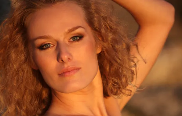Картинка mouth, attractive, face, handsome, girl, long hair, pretty, blue eyes