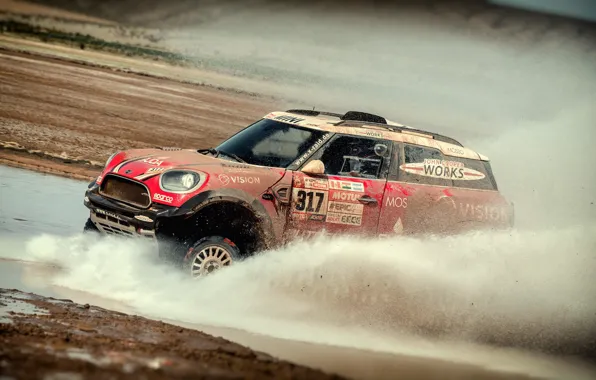 Вода, Авто, Mini, Спорт, Машина, Скорость, Гонка, Грязь