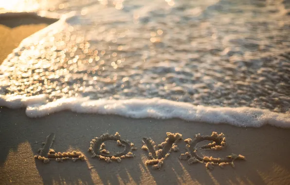 Песок, море, волны, пляж, лето, любовь, summer, love