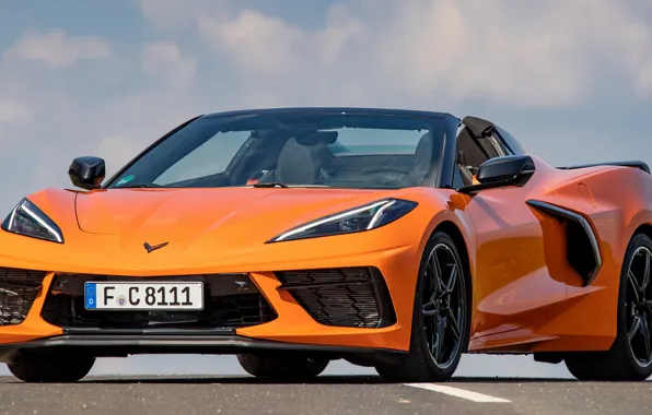 Corvette, Chevrolet, спорткар, кабриолет, экстерьер, Stingray, 2021, Chevrolet Corvette Stingray Convertible