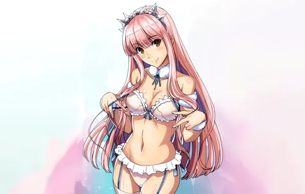Girl, sexy, lingerie, pantsu, bra, cleavage, panties, thighhighs