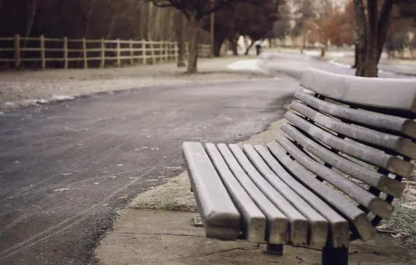 Картинка winter, walk, bench