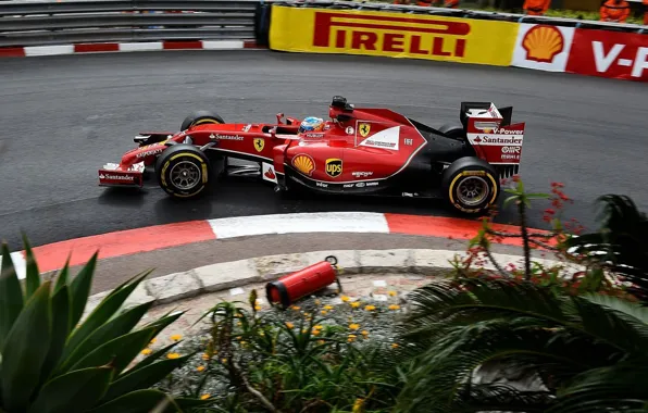 Картинка ferrari, formula 1, alonso, fernando alonso, monaco, f14t