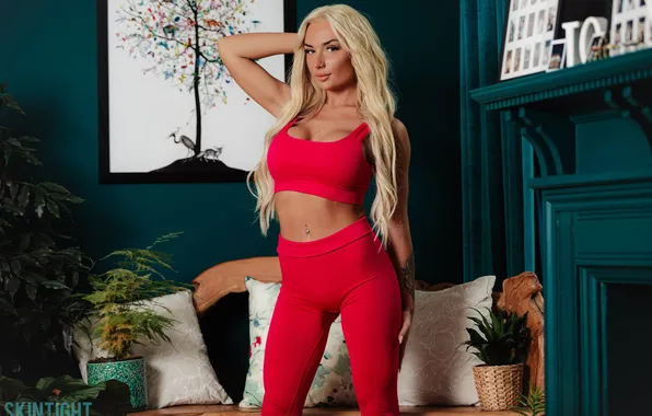 Девушка, милая, модель, блондинка, Обои, Пирсинг, красивая, Sexy