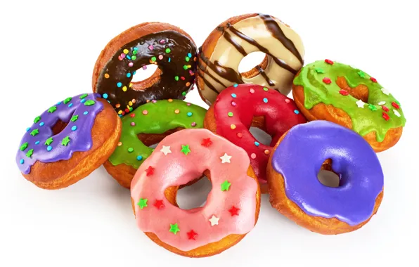 Картинка colorful, пончики, глазурь, donuts