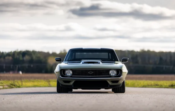 Дорога, Chevrolet, 1969, Camaro, Фары, Chevrolet Camaro, Muscle car, Classic car