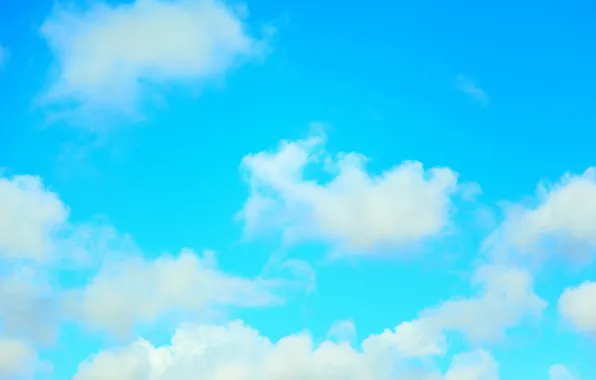 Лето, небо, облака, голубое