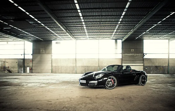 Картинка стекло, бетон, black edition, Porsche Boxster