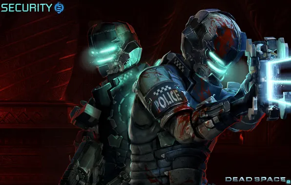 Оружие, полиция, герои, униформа, персонажи, шлемы, Dead Space 2