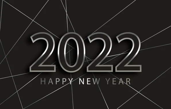Цифры, Новый год, silver, черный фон, new year, happy, luxury, decoration