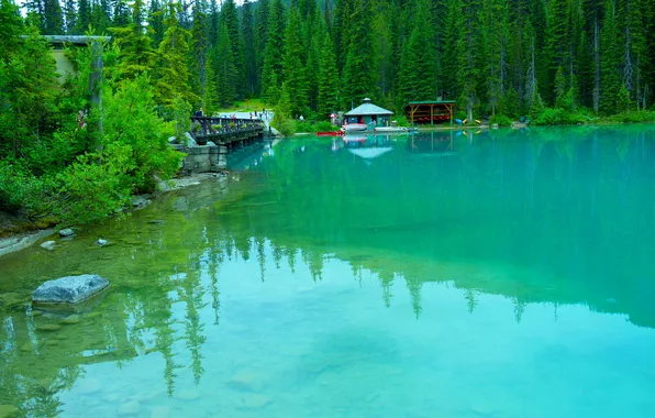 Картинка природа, озеро, фото, Канада, Emrald Lake