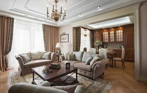 Картинка комната, диван, мебель, интерьер, кресло, гостиная