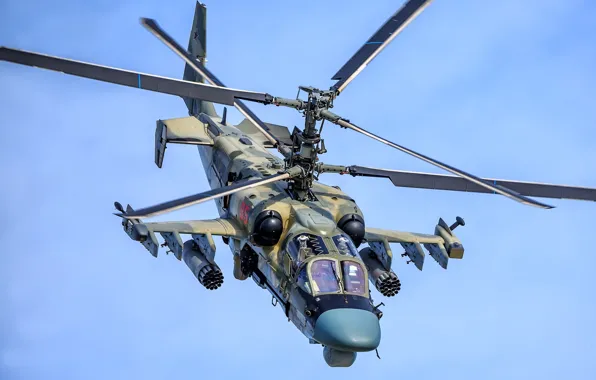 Картинка ВКС России, Ka-52, разведывательно-ударный вертолёт, Ка-52 "Аллигатор"