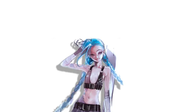 Девушка, тень, League of legends, jinx
