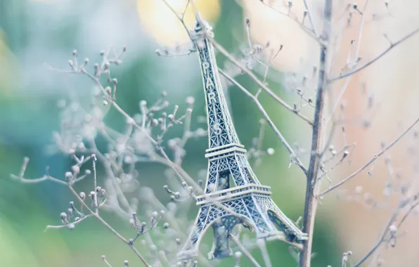 Ветки, эйфелева башня, paris