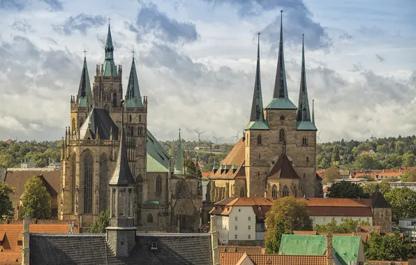 Германия, церковь, собор, Эрфурт