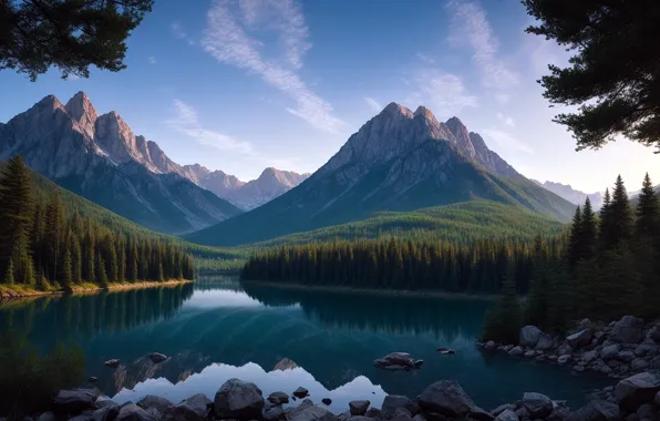 Картинка sky, landscape, nature, mountains