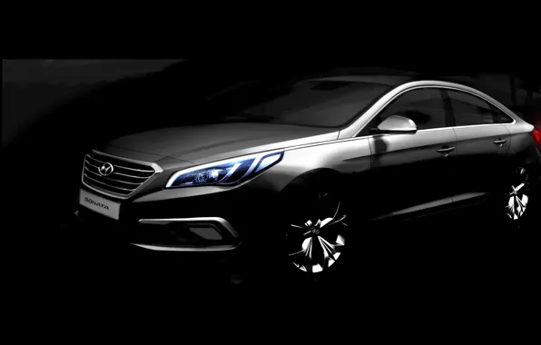 Картинка Hyundai, teaser, хундай, Sonata, соната