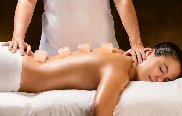 Relax, closed eyes, massages, masseuse