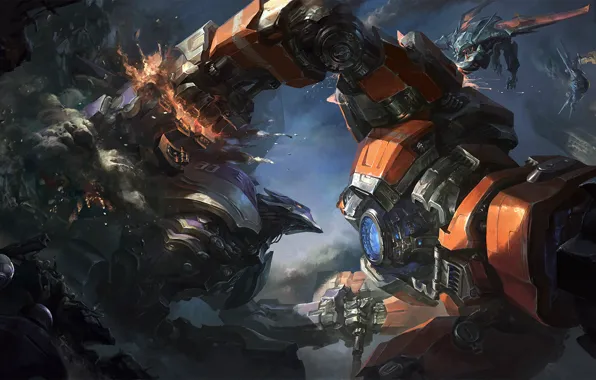 Lol, League of Legends, Malphite, Sion, Shard of the Monolith, The Undead Juggernaut, Mecha