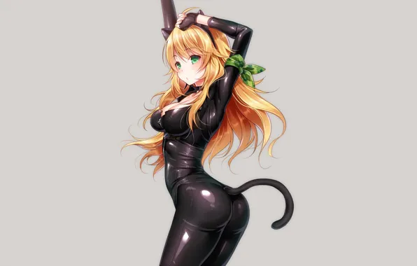 Ass, boobs, breast, neko, anime, catgirl, cat, tail