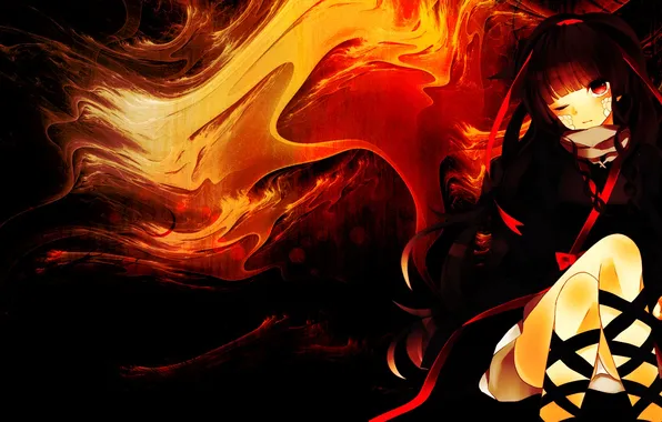 Девушка, фон, girl, anime