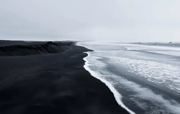 Beach, sea, foam
