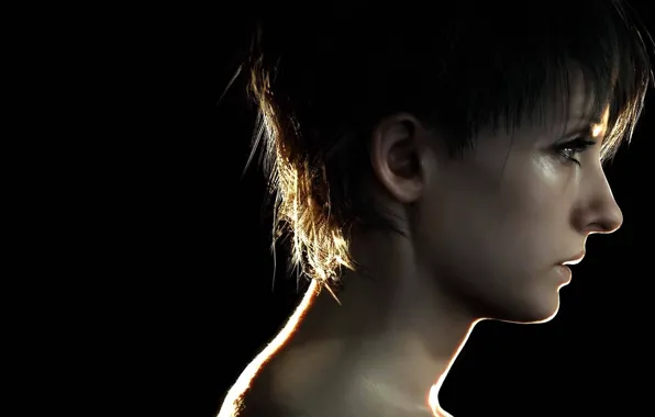 Game, woman, Resident Evil, survivor, face, brunette, fear, DLC