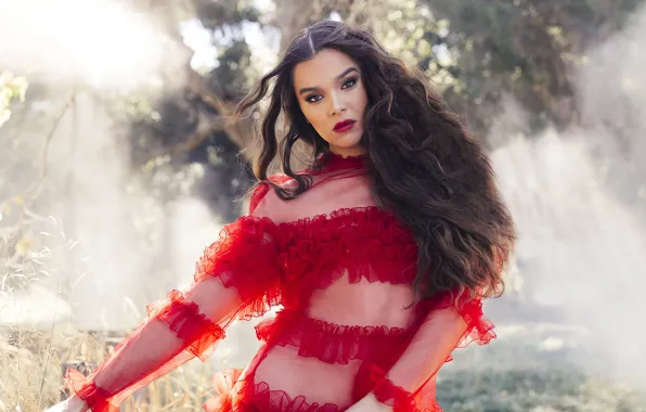 Взгляд, девушка, поза, платье, Hailee Steinfeld