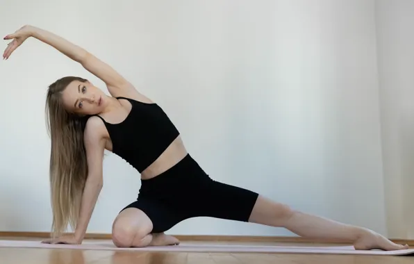 Long hair, model, sexy woman, photoshoot, posing, hot babe, beautiful face, stretching