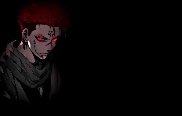 Картинка simple background, dark background, Jujutsu Kaisen, Ryomen Sukuna