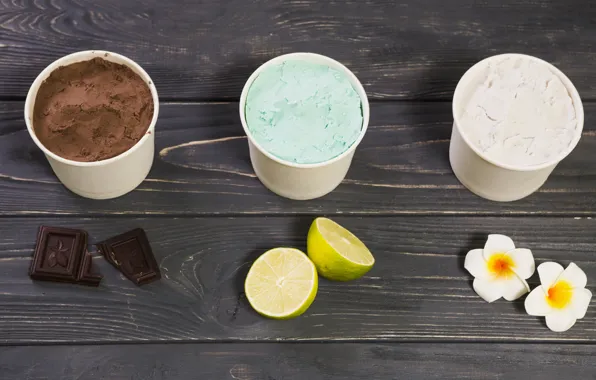 Мороженое, лайм, десерт, шоколадное, ванильное, ice cream