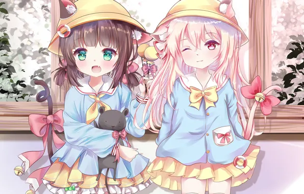 Девочки, ушки, каски, Nekopara