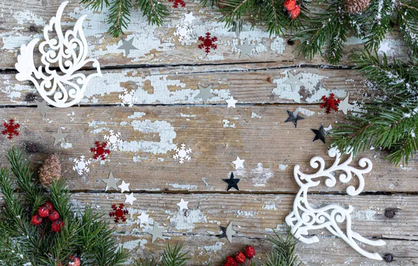 Украшения, Рождество, Новый год, new year, Christmas, wood, decoration, fir tree
