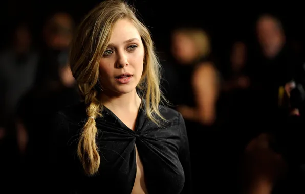 Взгляд, поза, актриса, фотосессия, hair, Elizabeth Olsen, Элизабет Олсен