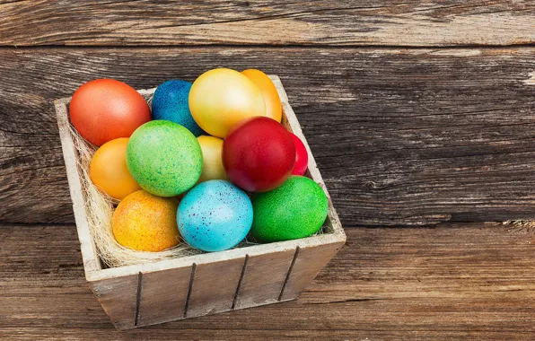 Яйца, Пасха, разноцветные, Easter, Holidays