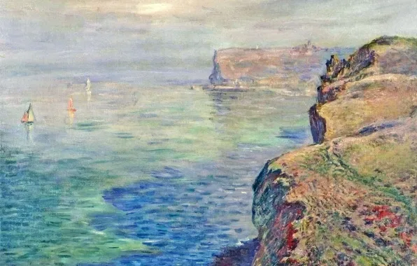 Картинка пейзаж, картина, Клод Моне, Скала в Гранивале близ Фекама