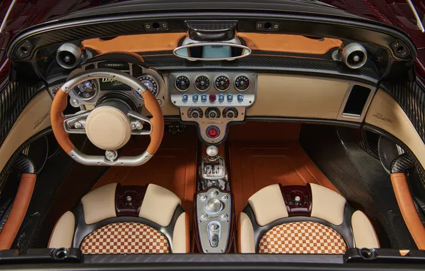 Дизайн, Roadster, интерьер, приборы, суперкар, Pagani, supercar, Utopia