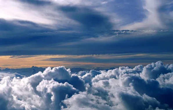 Небо, облака, природа, высота, атмосфера