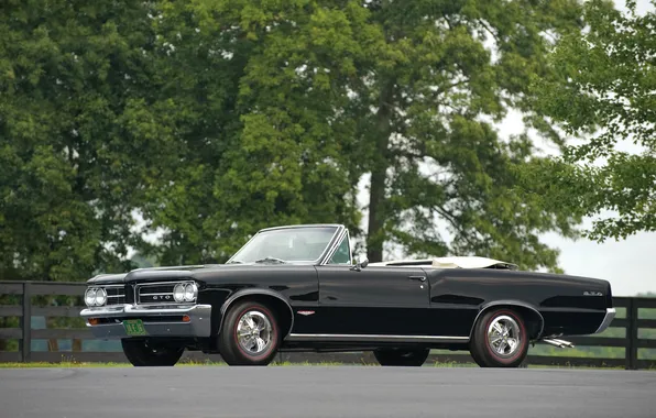 Кабриолет, Pontiac, GTO, Понтиак, 1964, ретро автомобили, Convertible, LeMans