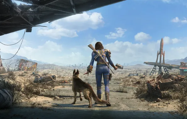 Girls, Dogs, Road, Fallout 4, Nora