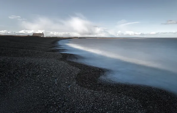 Картинка море, берег, дома