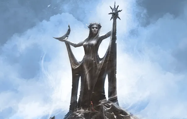 Статуя, Skyrim, Скайрим, Azura, Азура